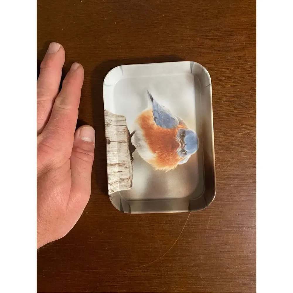 Vintage Eklund’s Ltd 1979 max blue bird vanity tray made in Italy